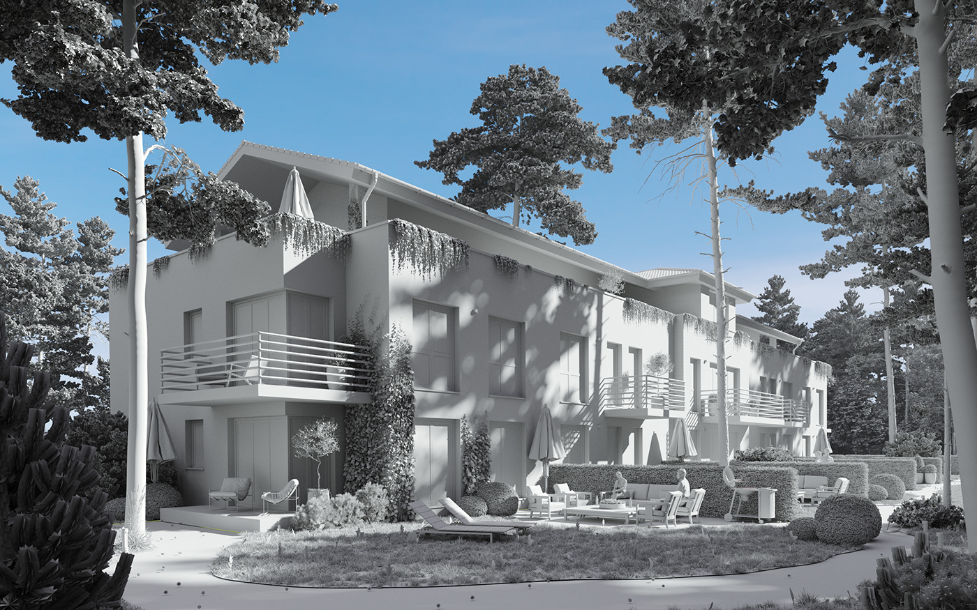 architecture CG CGI corona exterior house Render residential visualisation visualization