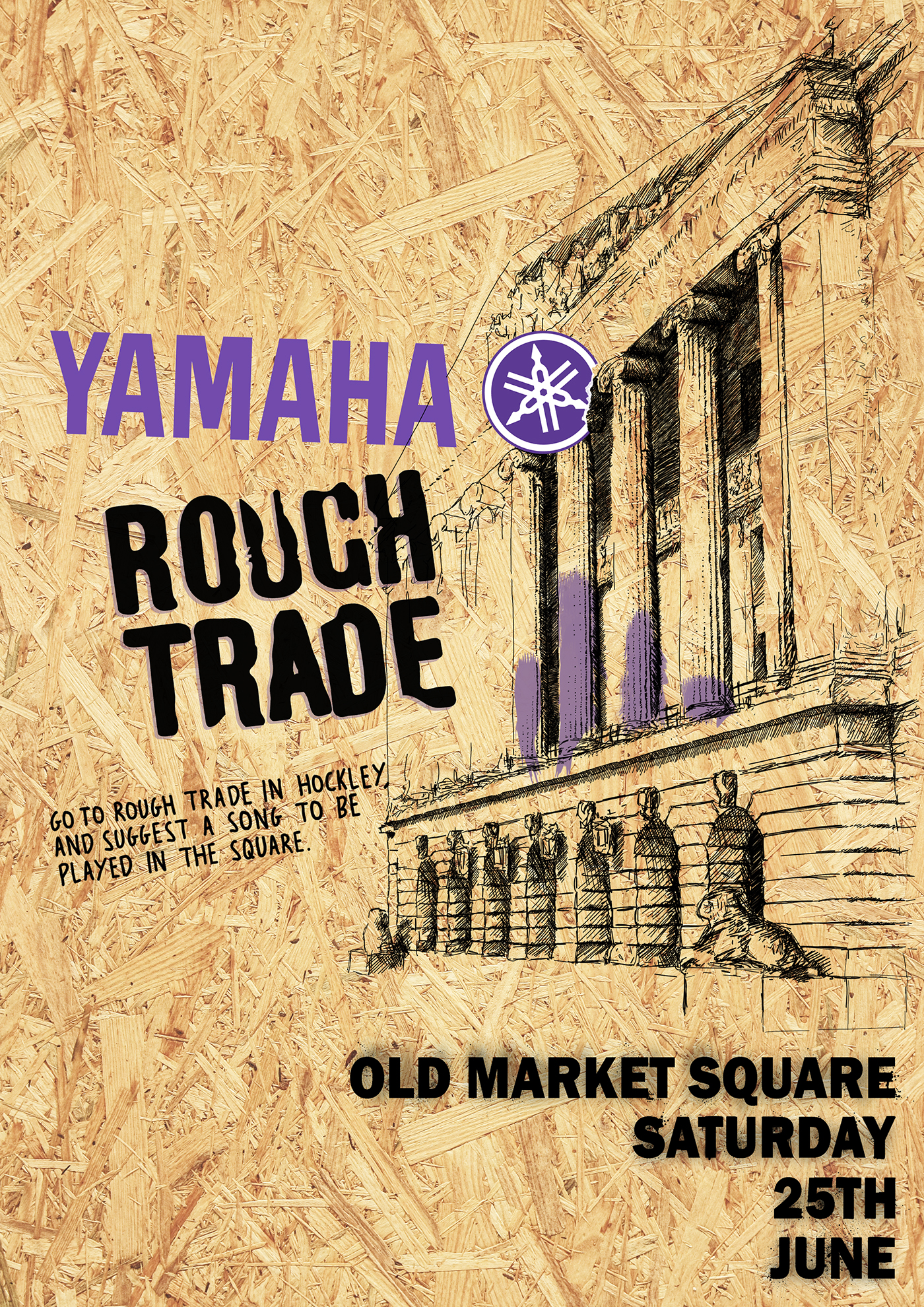 Event Rough Trade yamaha music genres Nottingham square Education discover branding  Advertising 