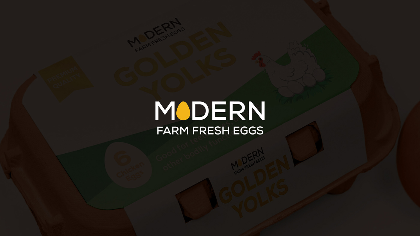 I create a label design for Modern Farm Fresh Eggs.