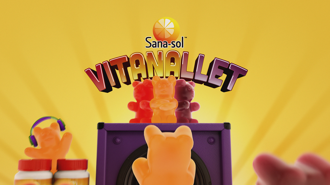 3d animation animation  character animation Advertising  vitamins bear