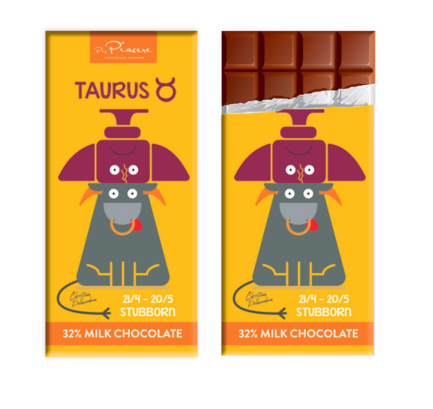 chocolate chocolate packaging Food  graphic ILLUSTRATION  Packaging vector zodiac funny humor