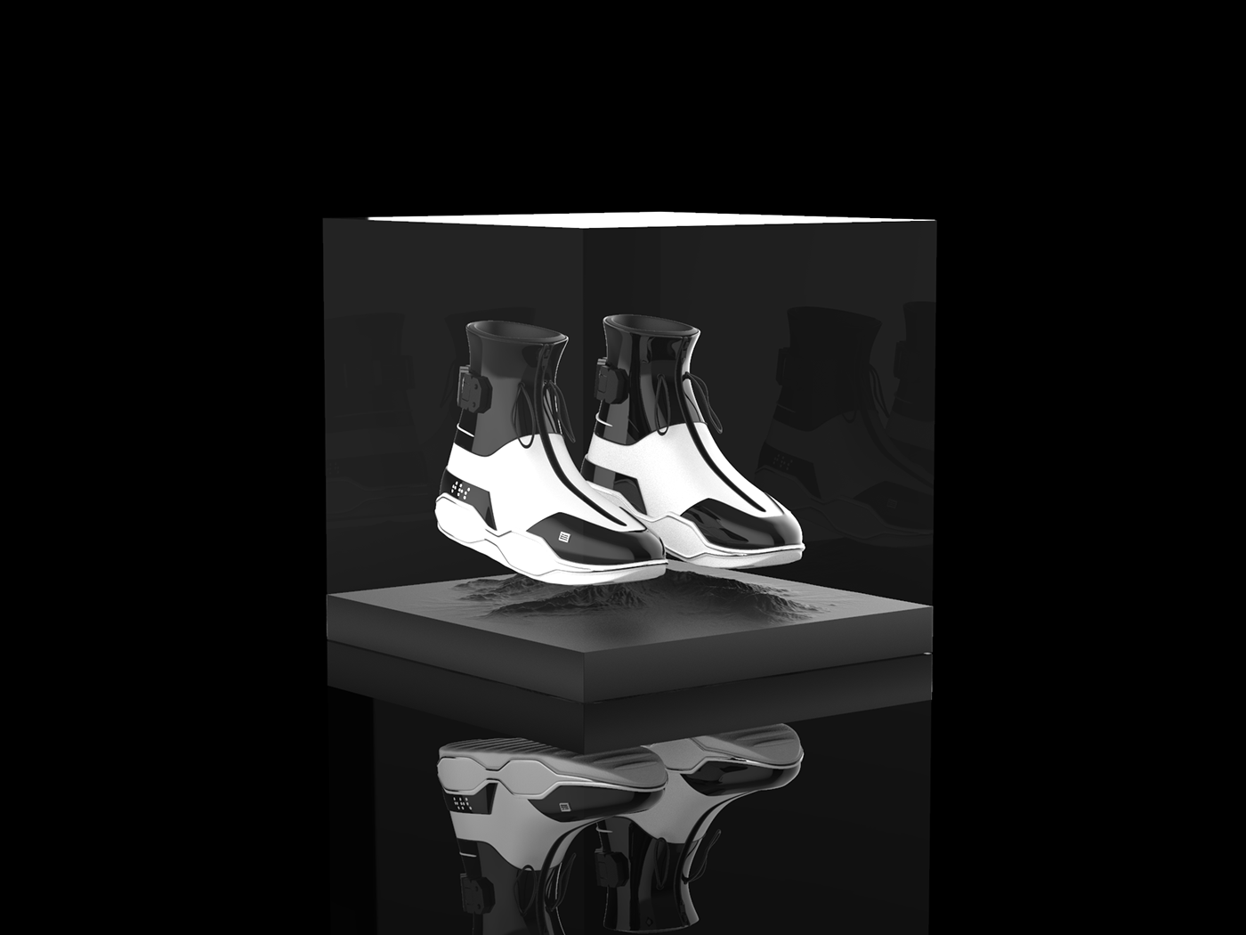 3D CGI concept footwear footwear design interstellar product design  shoe design sneaker concept  Space 