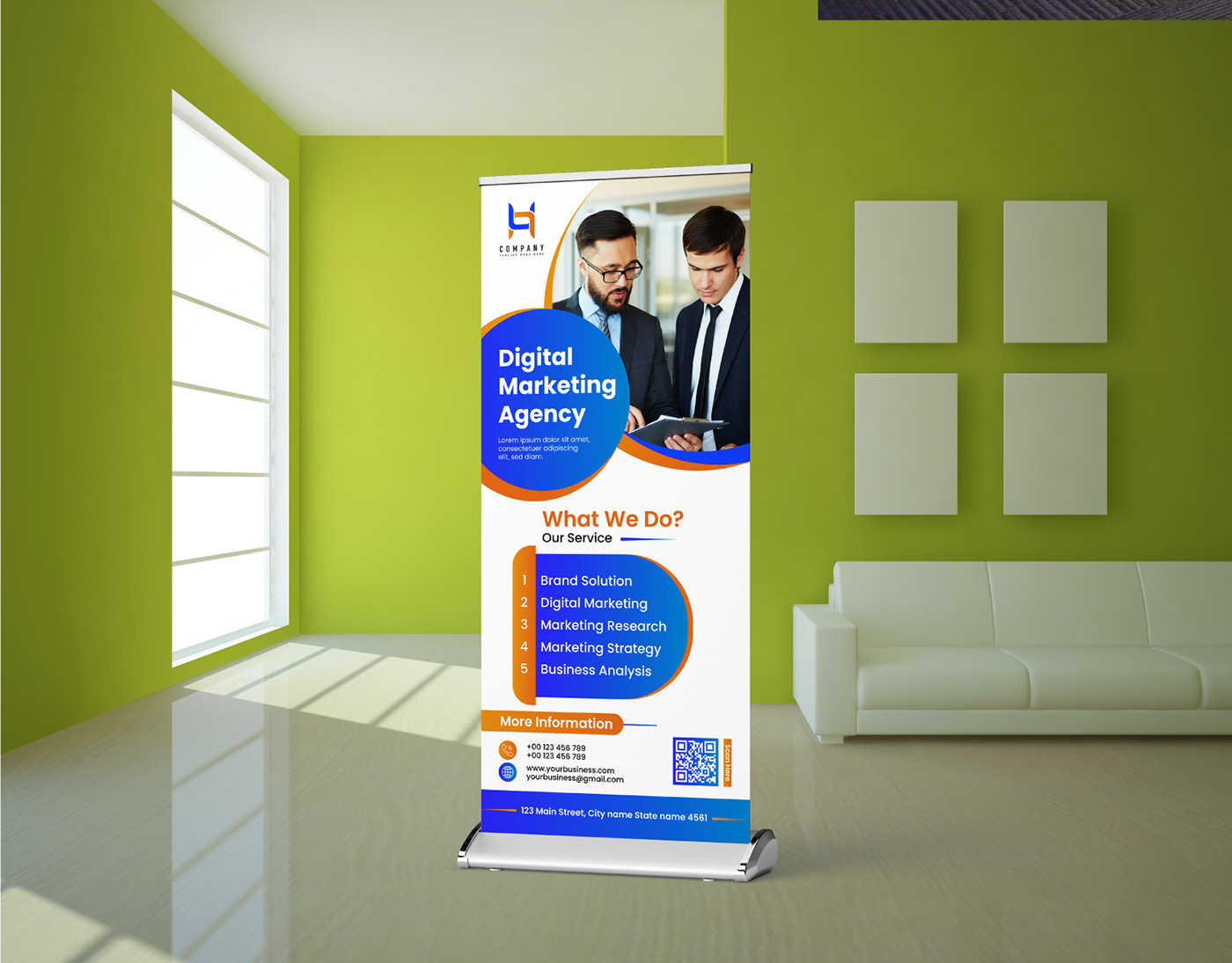 roll up banner rollup Advertising  ads banner print corporate marketing   business print design 