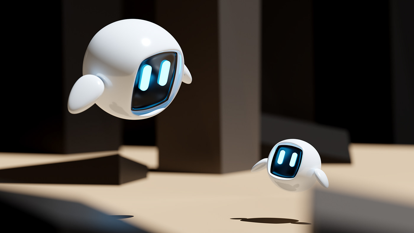 CGI robot exploration blender Low Poly machine Character design  Digital Art  sierratds