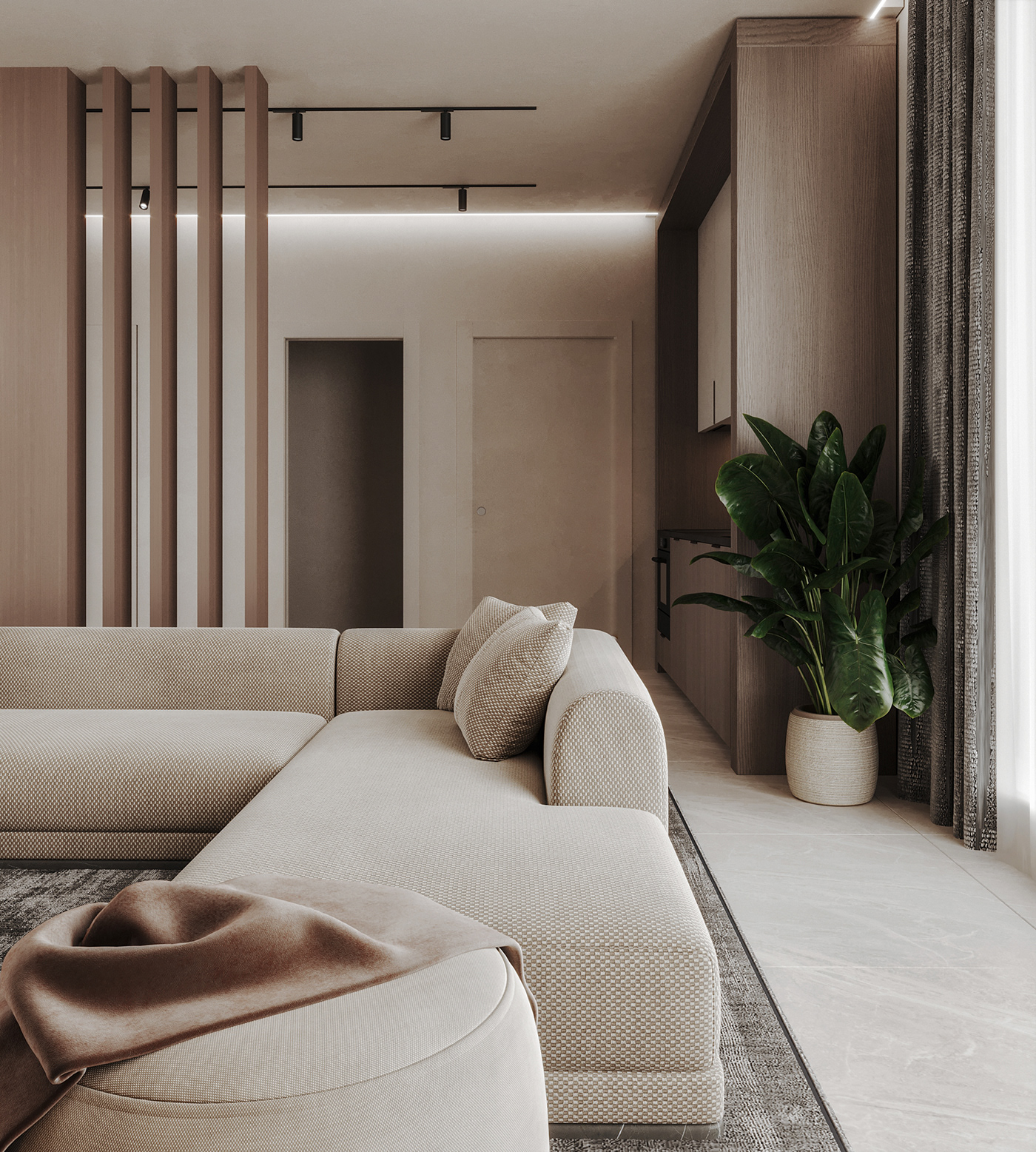 living room reception interior design  visualization 3D corona Render modern 3ds max architecture