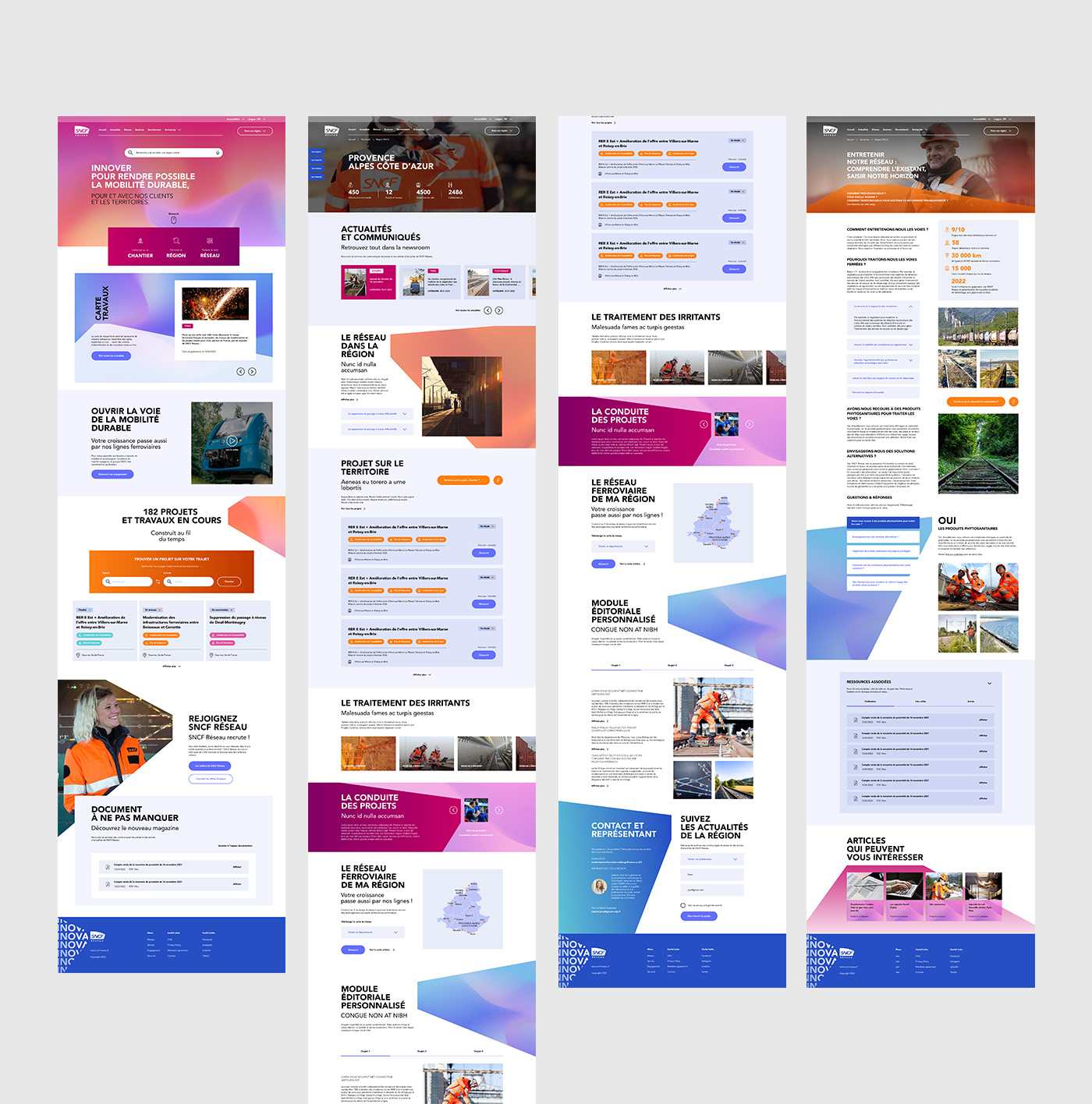 landing page rebranding site sncf ui design UI/UX user interface Web Web Design  Website