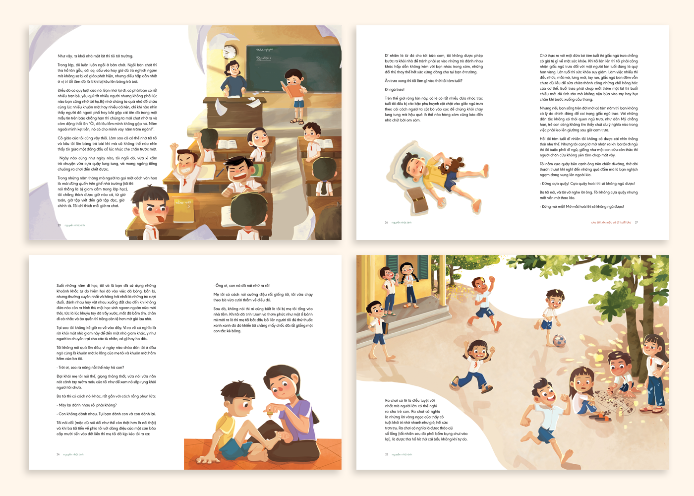 children childhood memories illustrations illustration book book cover Illustrator cartoon Character design  nguyen nhat anh