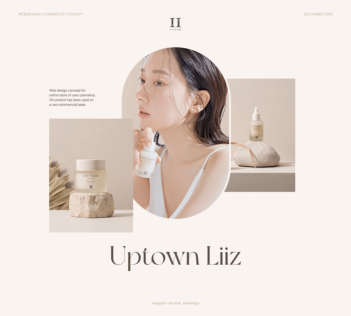 care cosmetics Ecommerce korean online organic store Webdesign Website