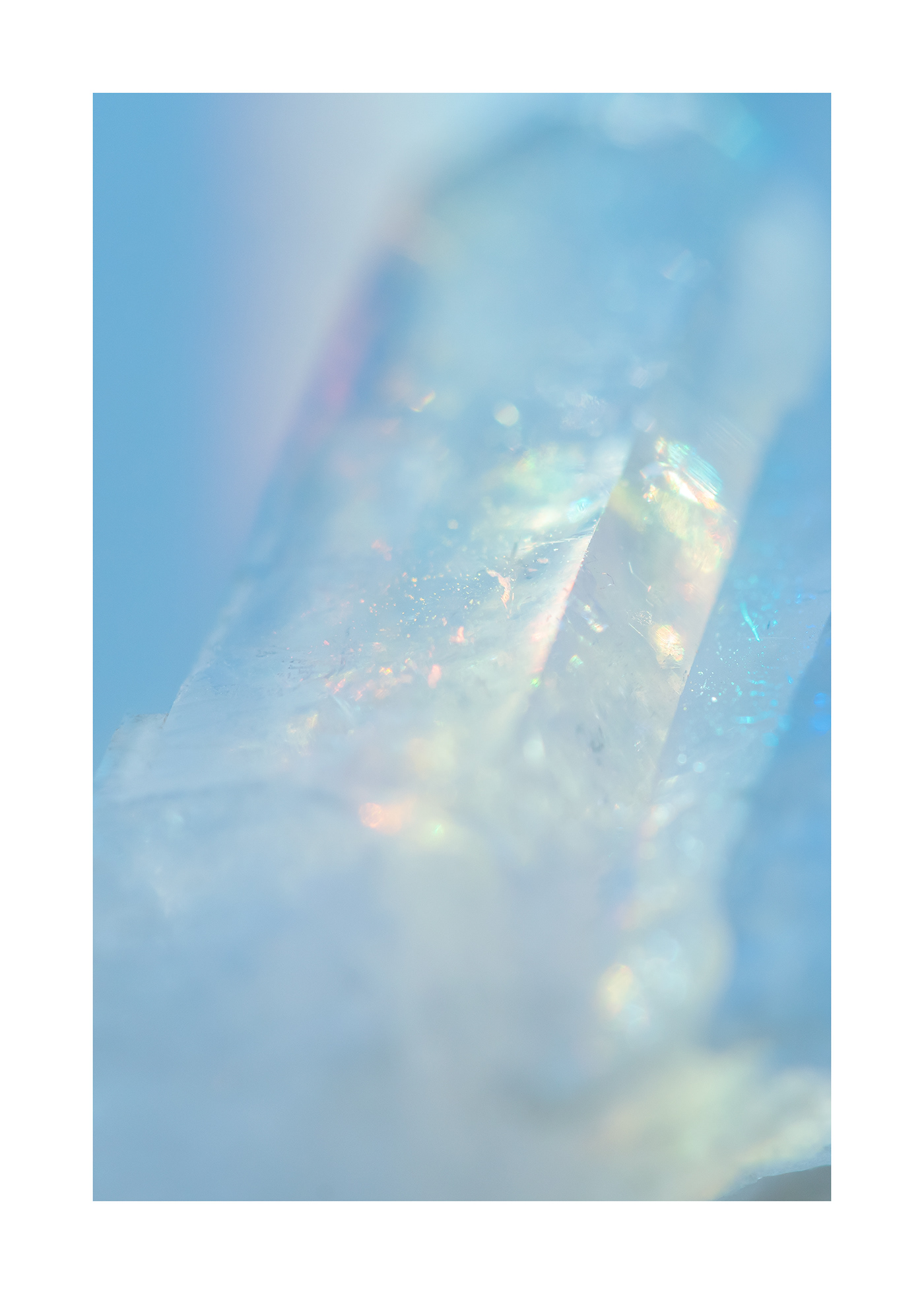 abstract blue chroma color crystal green light macro mineral stone