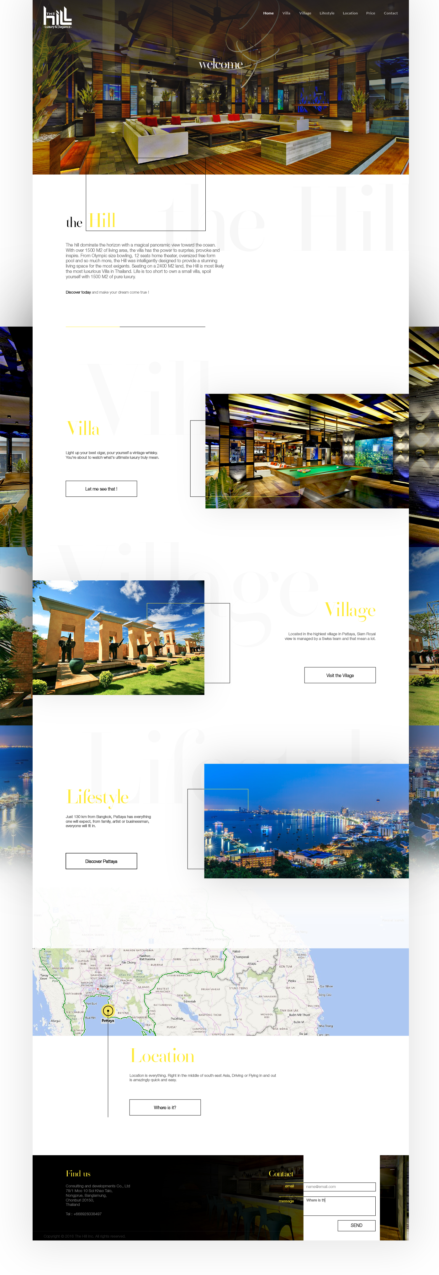 landing page homepage home page ui design Villa