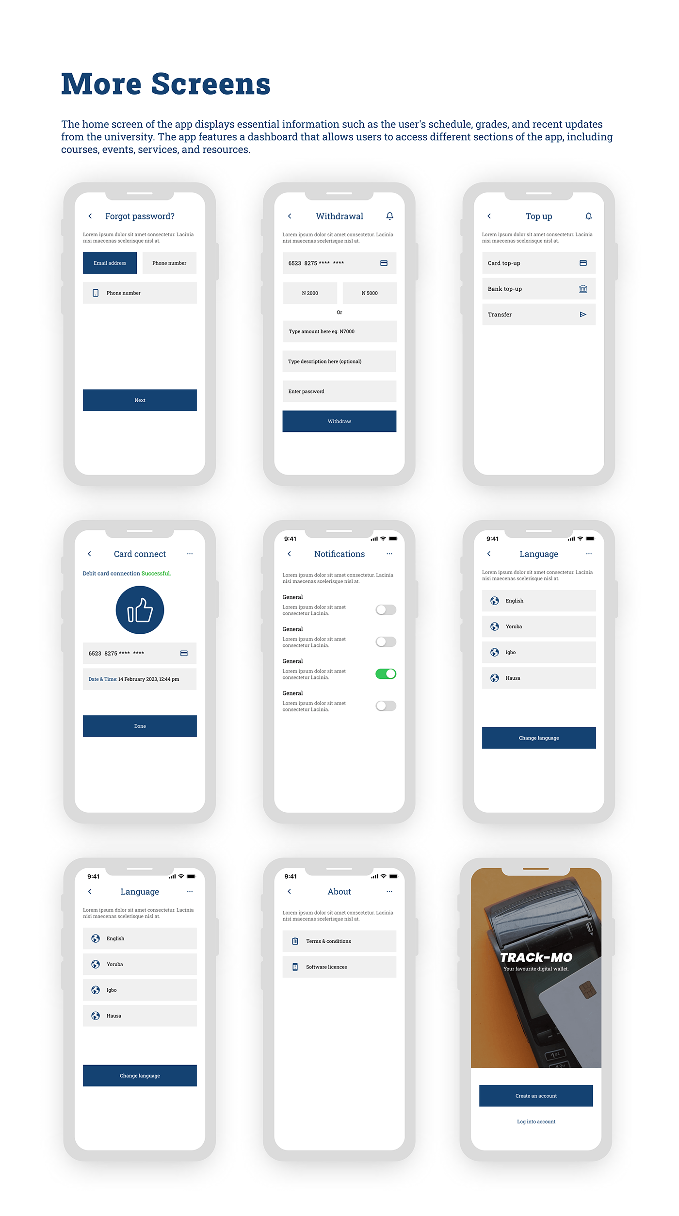 Fintech e wallet app design UI/UX banking app ui design mobile finance mobile banking