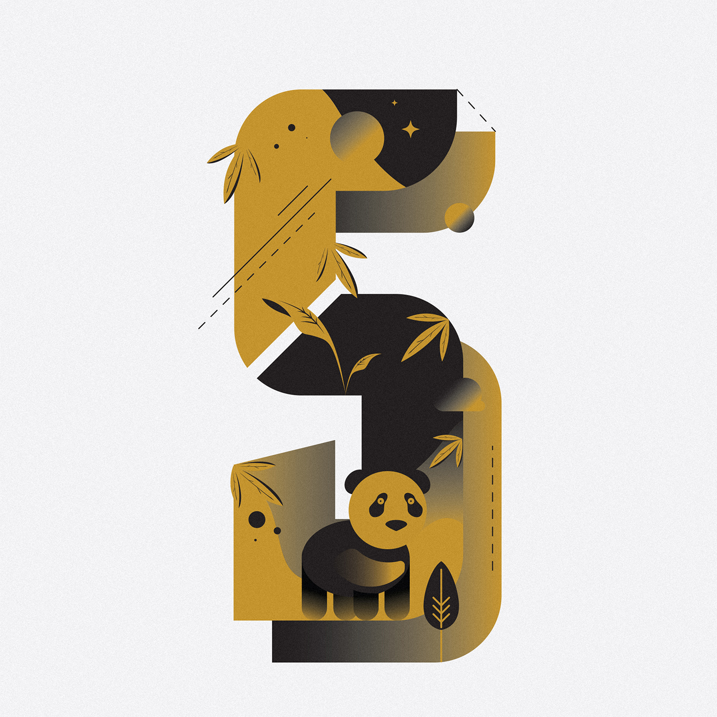 Illustrator ILLUSTRATION  vector animals numbers typography   type typo adobe pantone