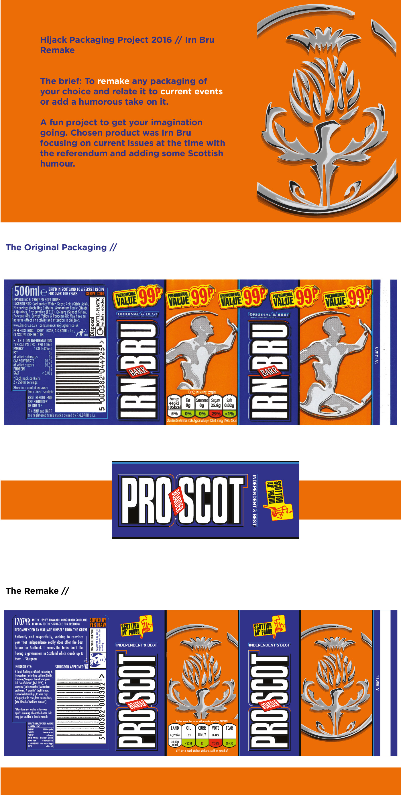 Packaging scotland editorial remake graphic design  icon design  design packaging design portflio ILLUSTRATION 