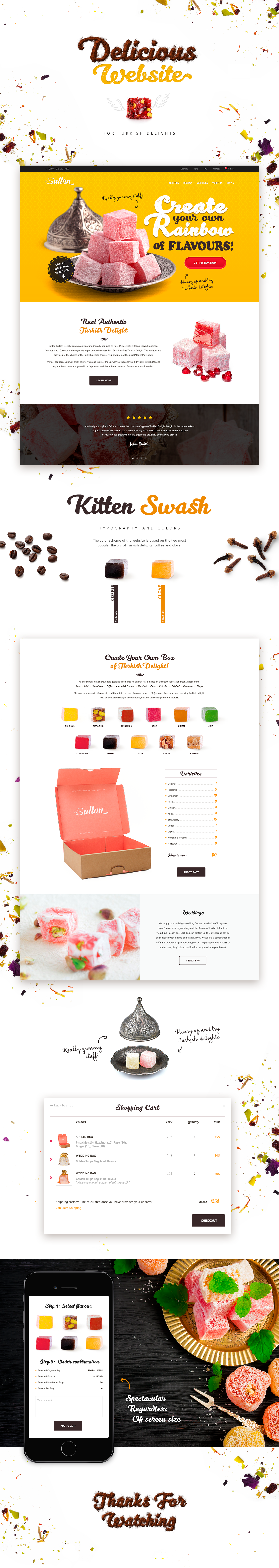 Food  Sweets Website design e-commerce east lokum Weddings ux UI