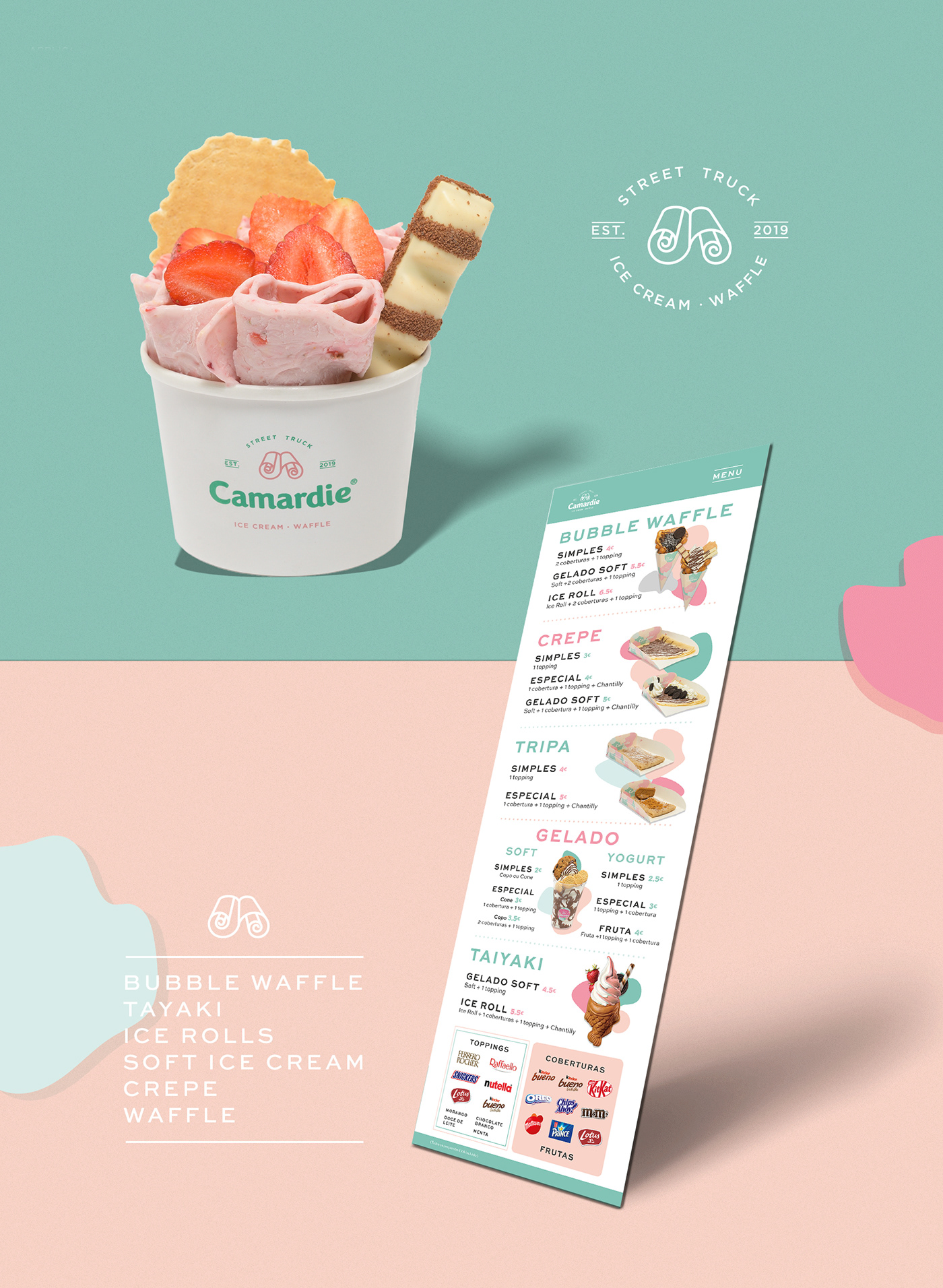 branding  identity graphic design  ice cream fresh
