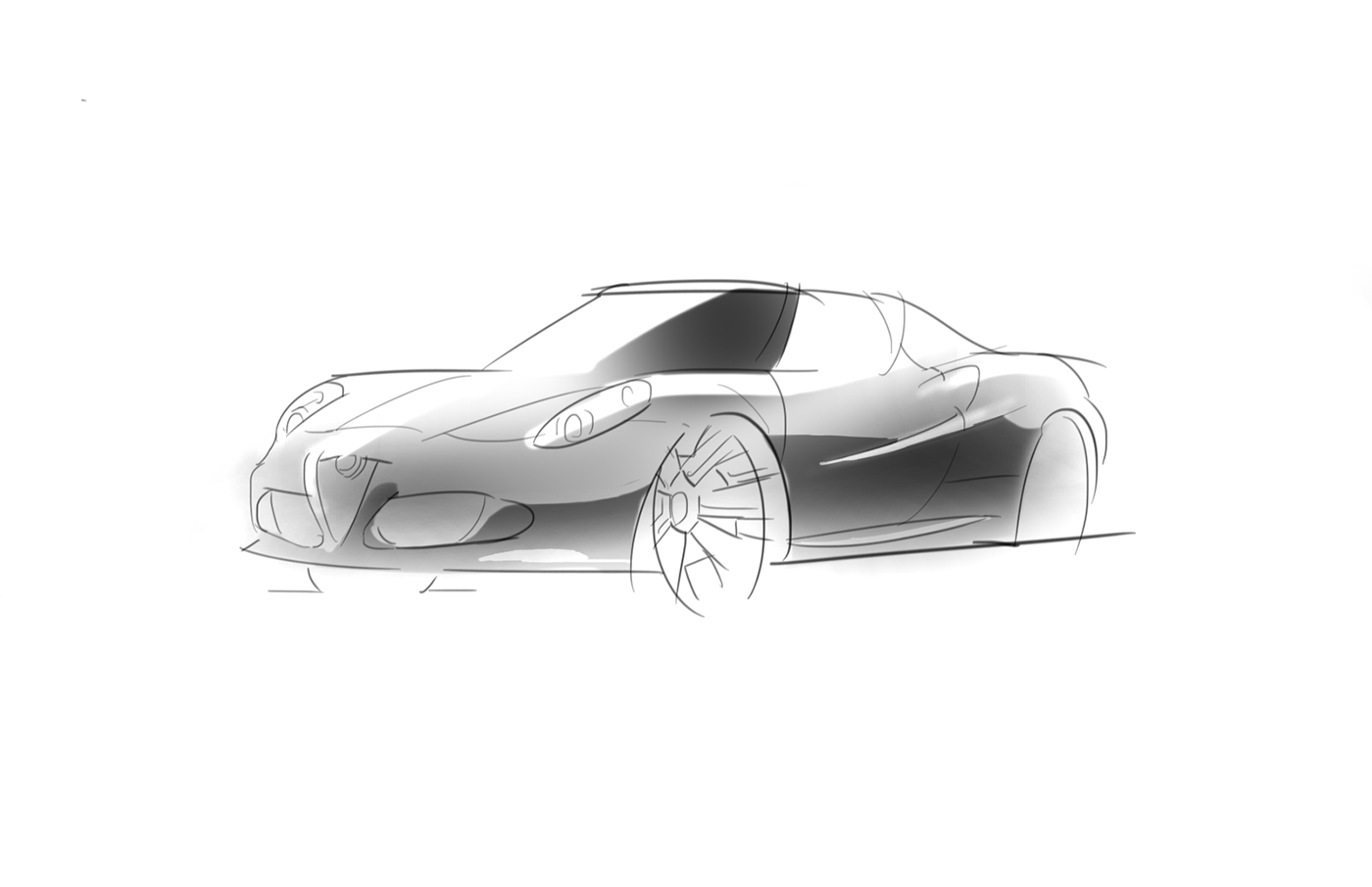 car sketching Drawing 