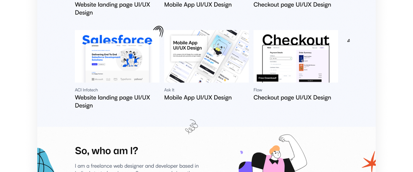 landing page portfolio ui design UI/UX user experience Web Design  web development  Webdesign Website