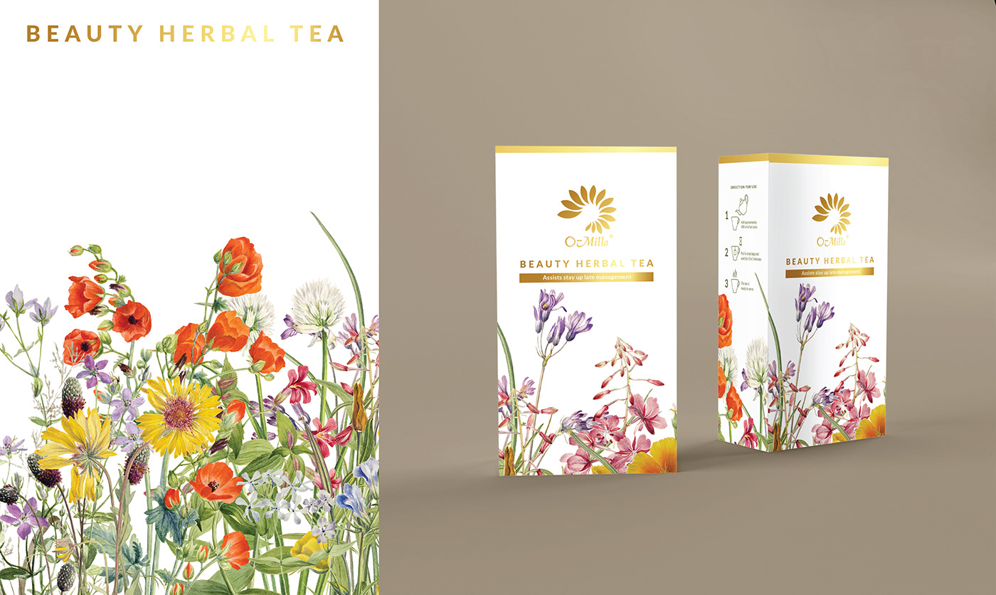 Packaging Design-Beauty Herbal Tea on Behance