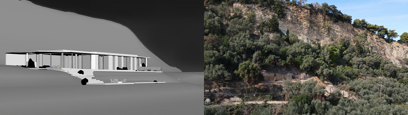 ai artificial intelligence stable diffusion architecture visualization archviz exterior Greece Villa modern