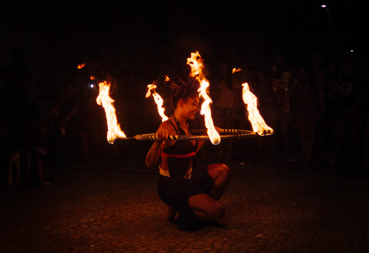 fire Circus rave DANCE   street photography woman