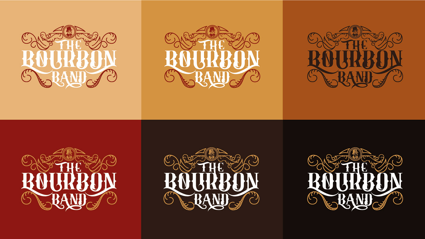 branding  bourbon music band brand old school grunge typography   lettering