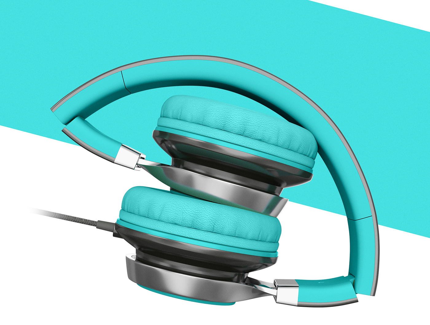 headphone pantone wacom music Gadget CGI 3D Render colors product