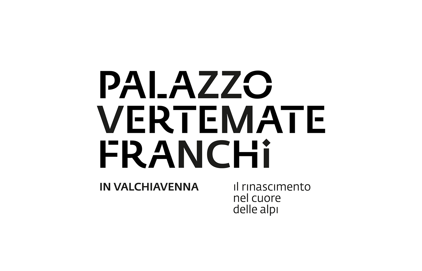 identity logo palazzo vertemate franchi aiap iusve contest typography   black