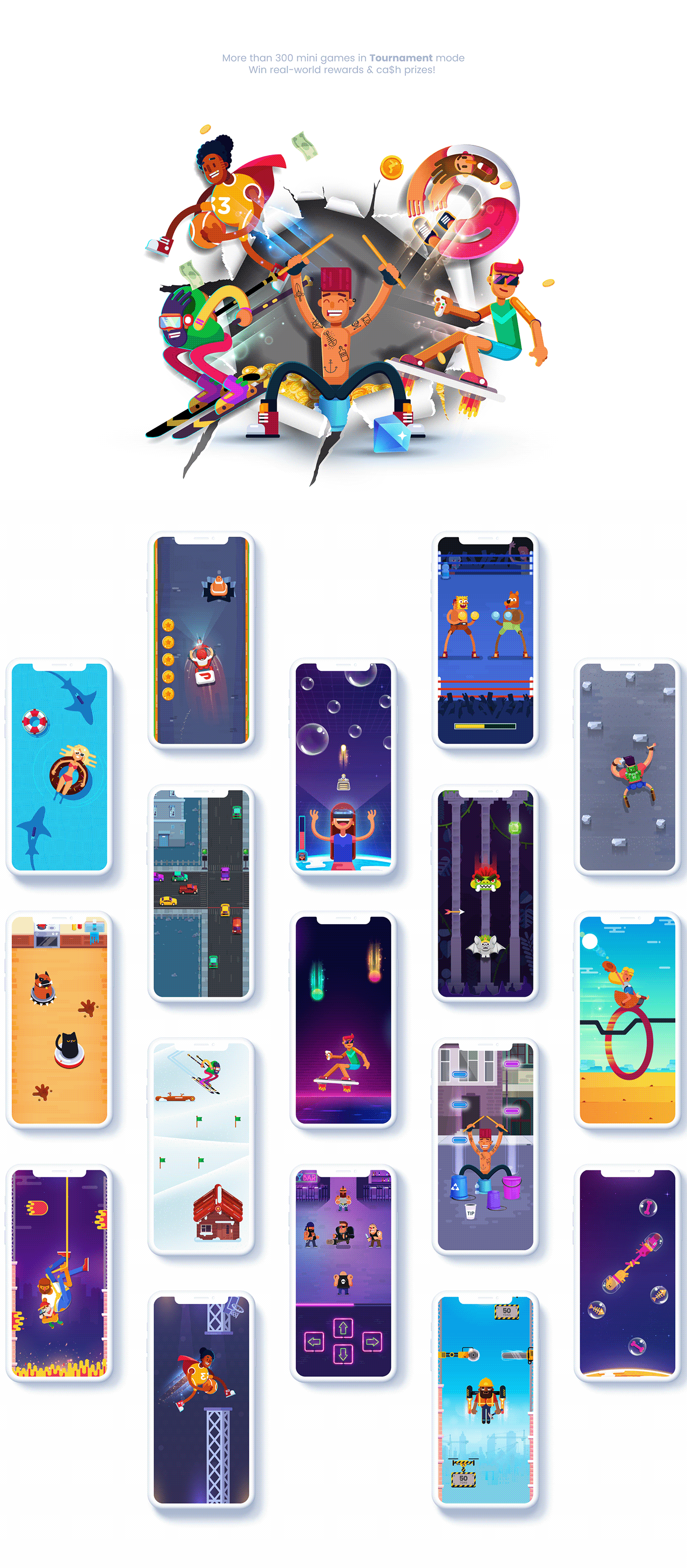 android games apps branding  characters flat design flat illustration ios games mobile games ready games Video Games