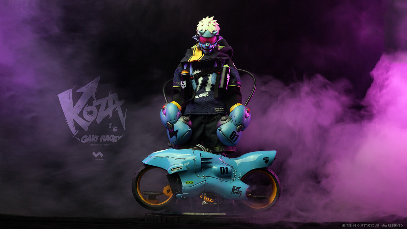 akira arttoys characterdesign Cyberpunk designertoys devil hell motorbike motorcycle toys design