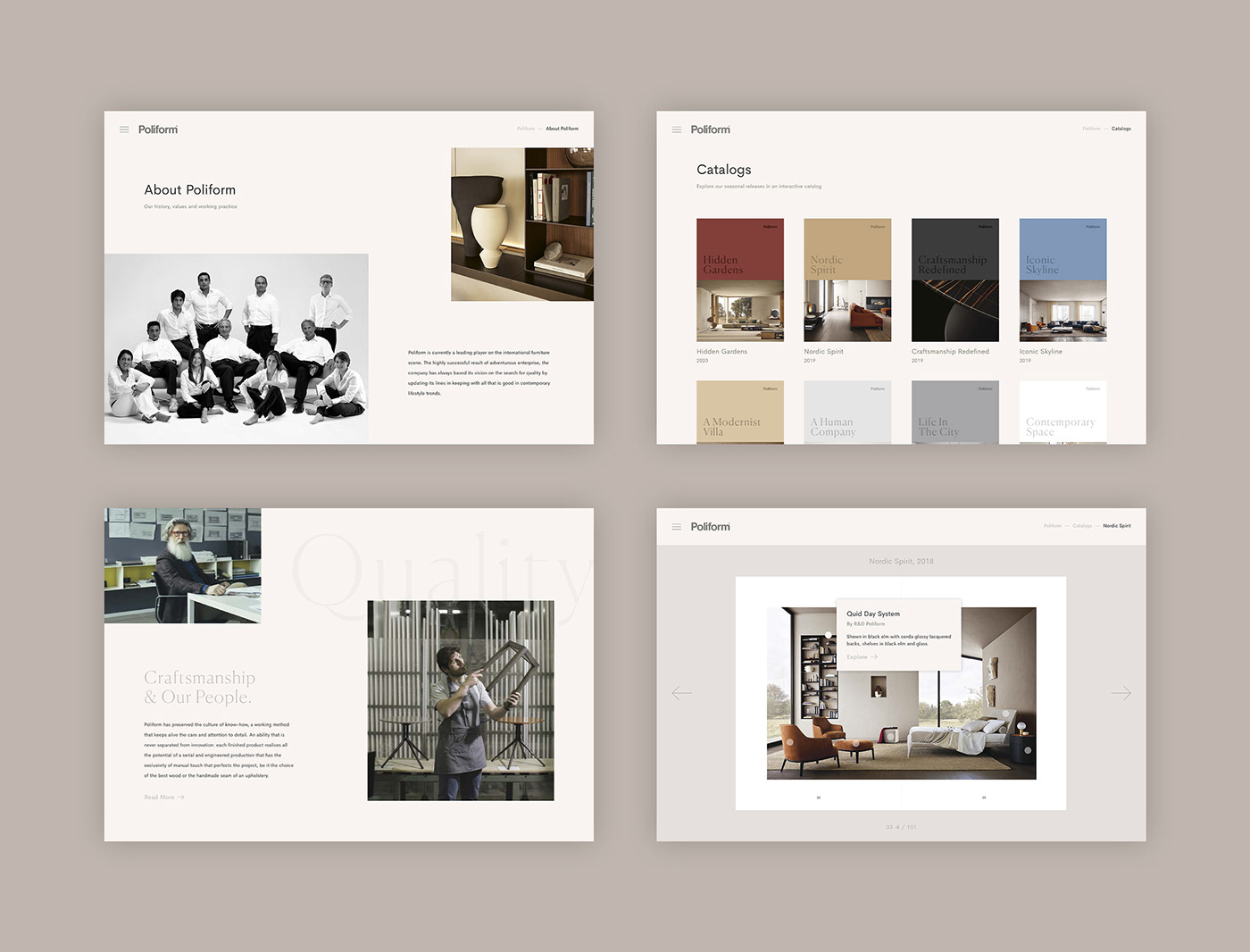 design home interior design  minimal modern trends Website concept UI Web Design 