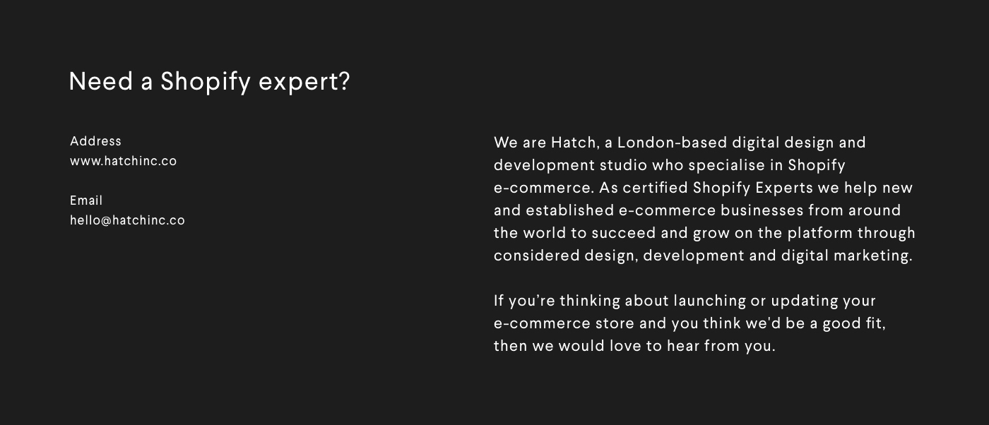 Shopify e-commerce design development online store