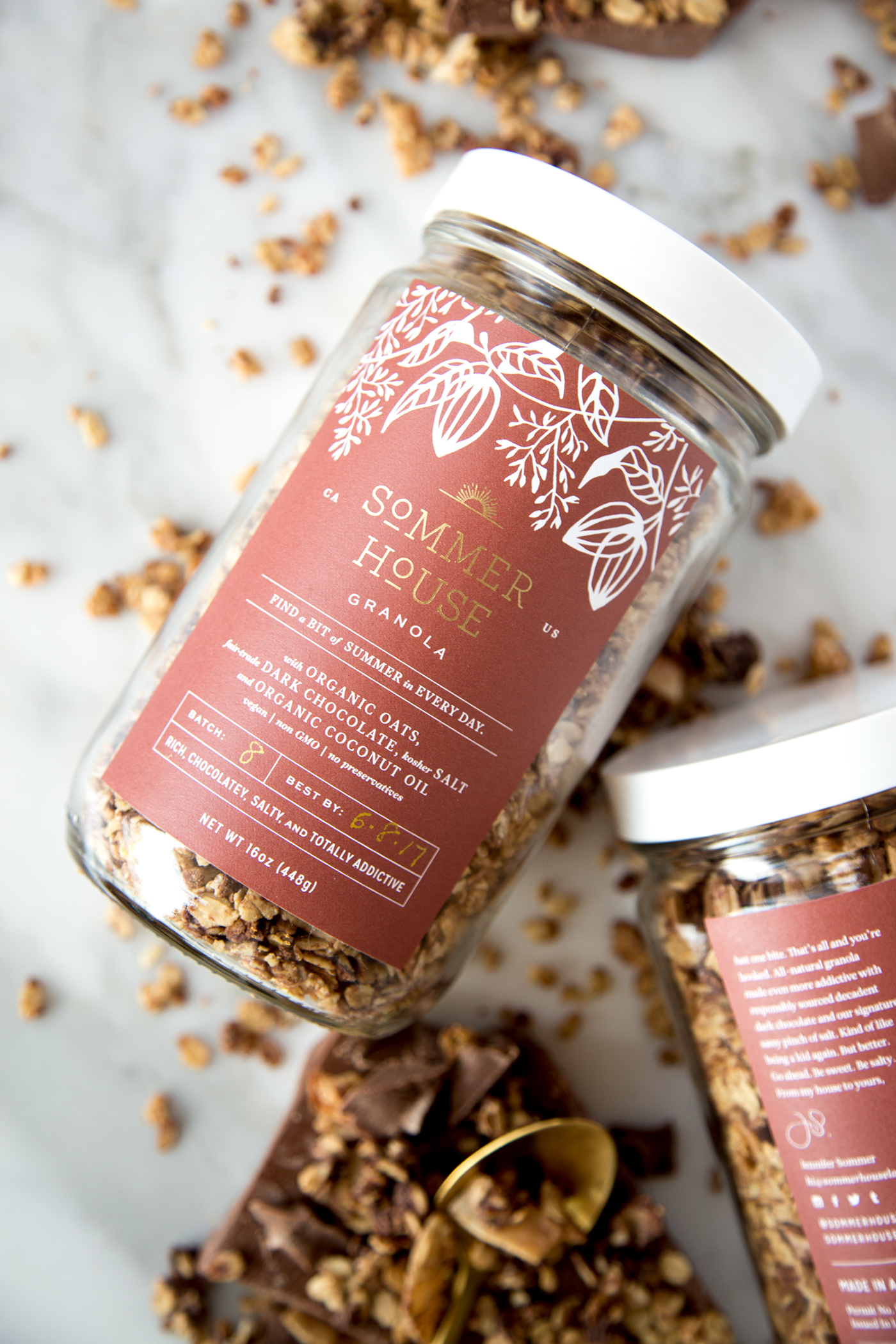 granola Packaging ILLUSTRATION  typography   print gold foil chocolate Label