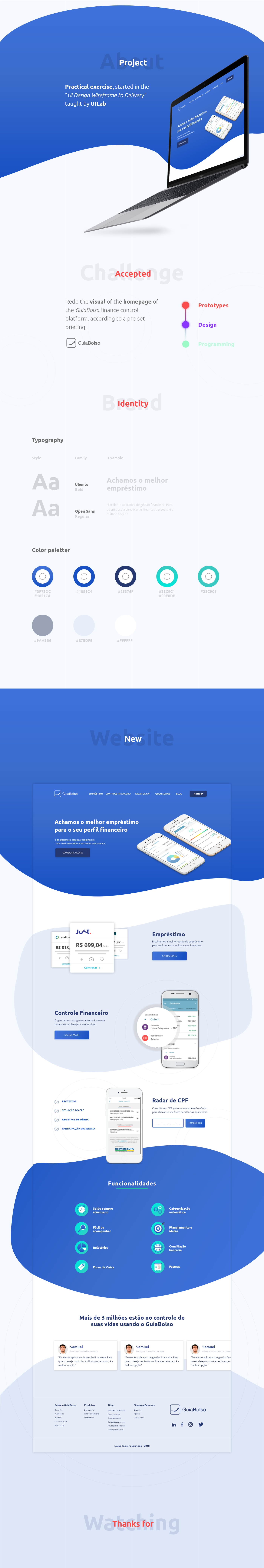 guiabolso site homepage finance redesign