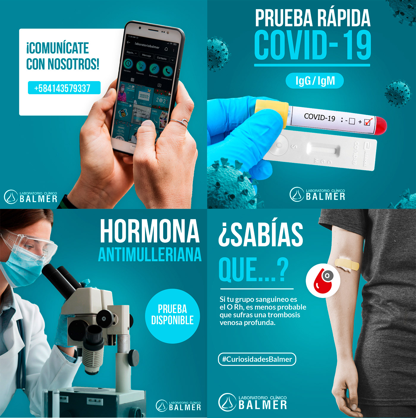 COVID-19 injection Instagram Design laboratorio laboratory medicine salud Social Media Design