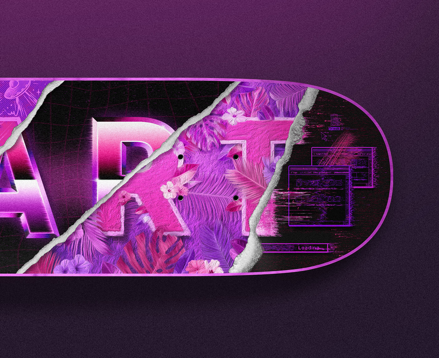 typography   skateboard skate deck digital illustration Type Specimen
