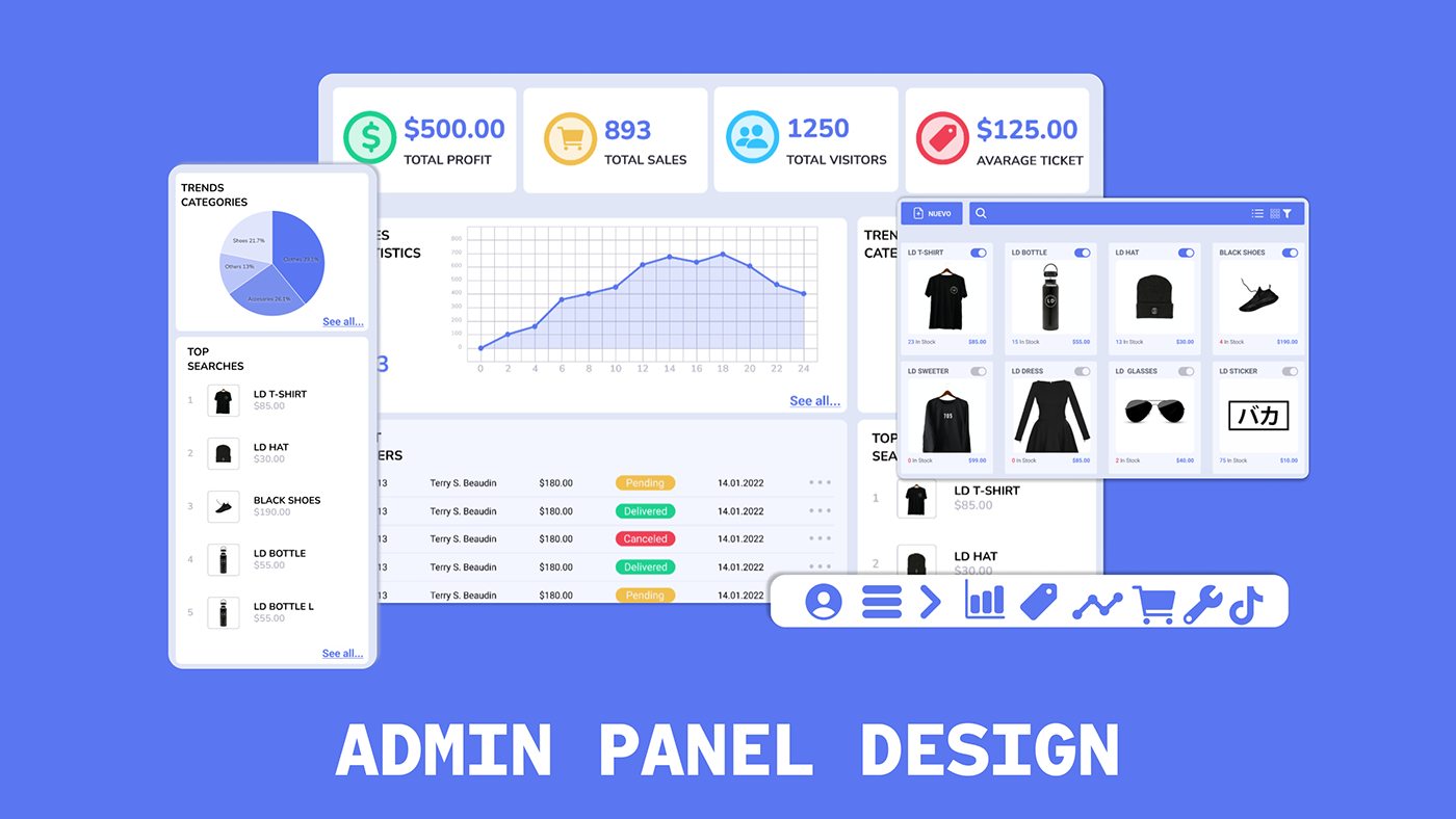 Ecommerce Ecommerce dashboard Admin Panel Design bootstrap patient SAAS Web Design  catalog visual identity Shop Store