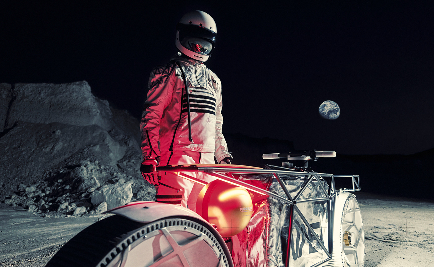 astronaut automotive   CGI concept moon motorbike motorcycle nasa Space  Vehicle