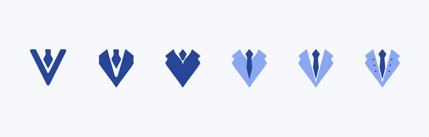 branding  logo suits TIES Careers blue professional