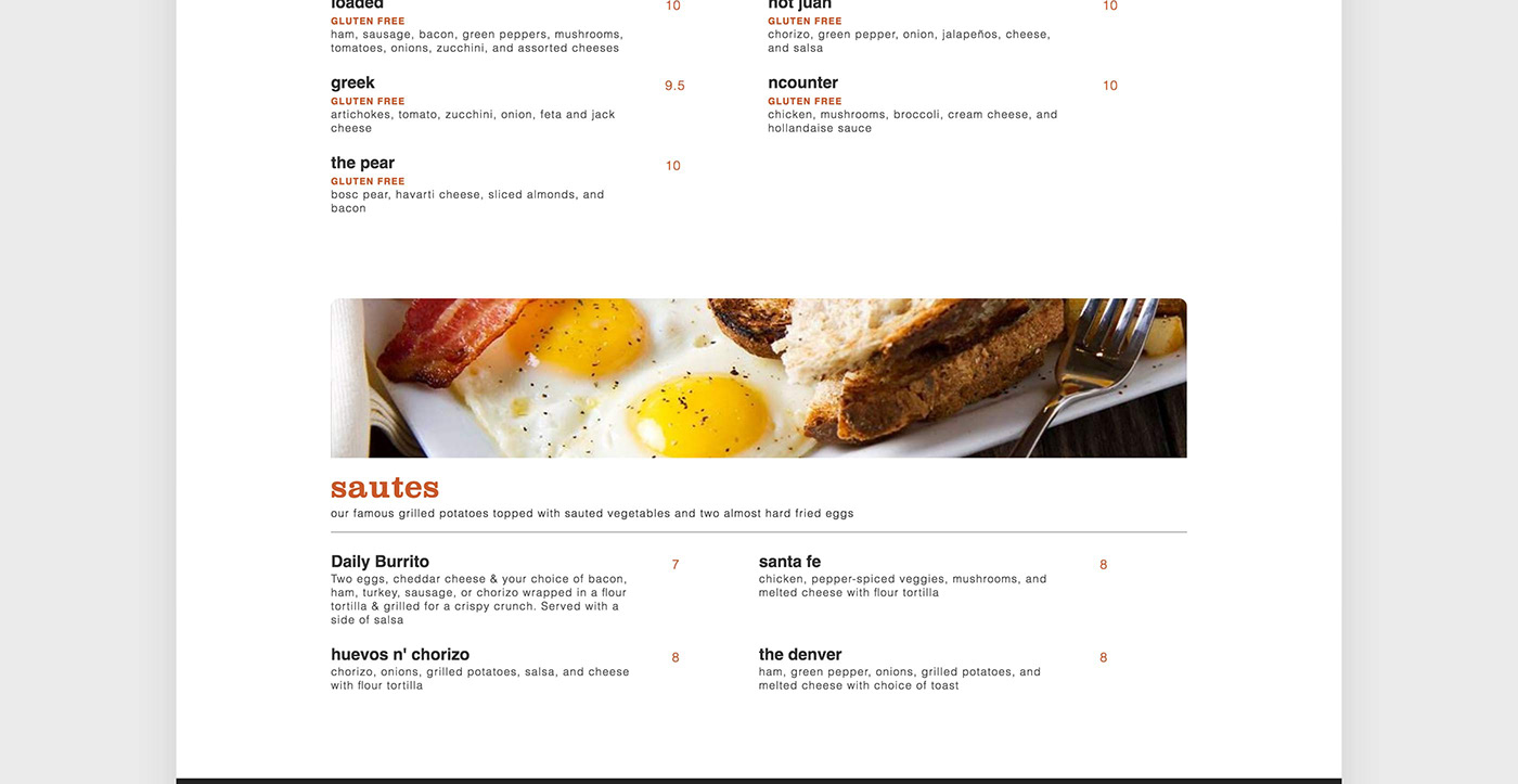 brunch breakfast arizona Webflow Web Design  restaurant ui design graphic design  Website instagram