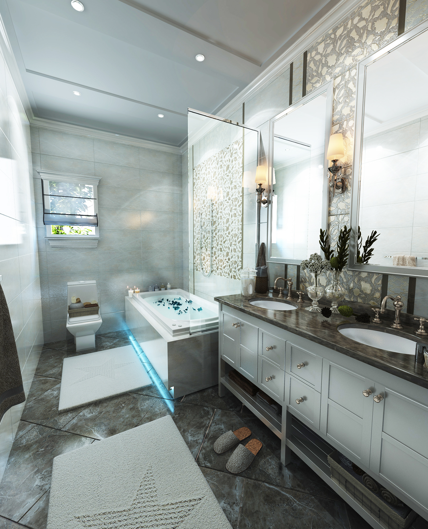 interiordesign architecture design bathroom luxury gray