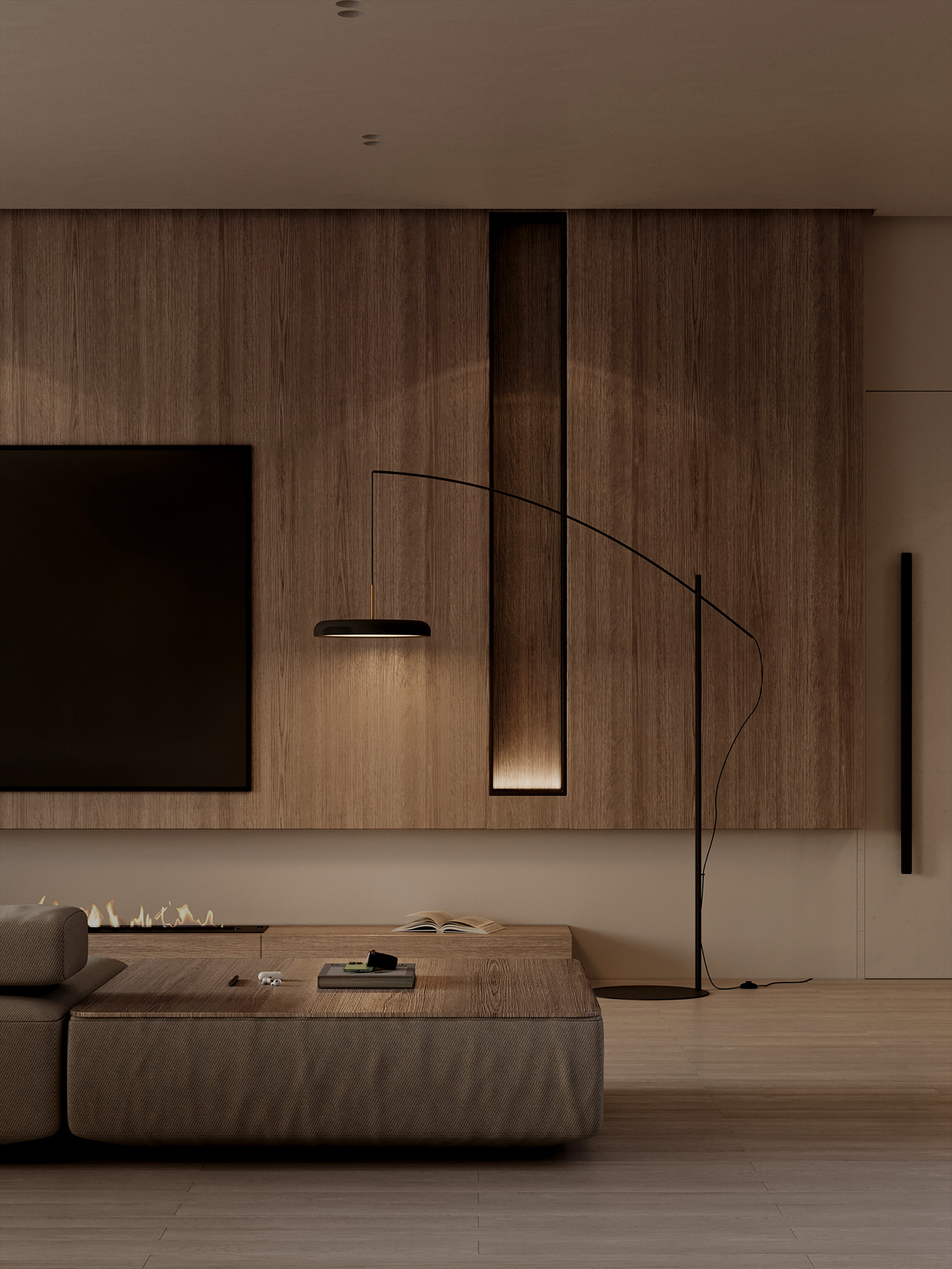 living room living livingroom Interior modern simple CGI interior design  cozy wood