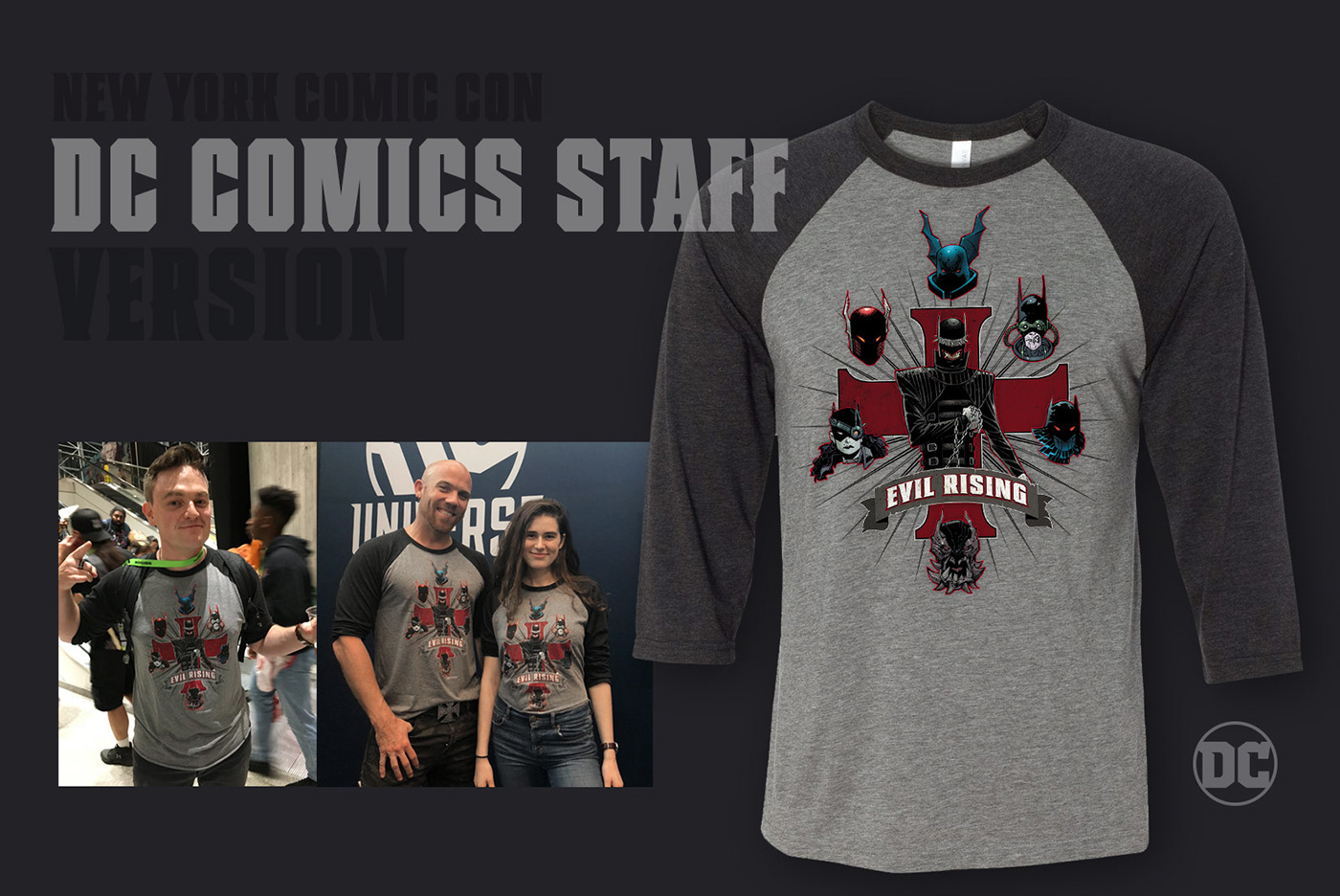 t-shirt Dc Comics superheroes Josh Beatman Brainchild Studios batman metal evil rising comic books concert shirt