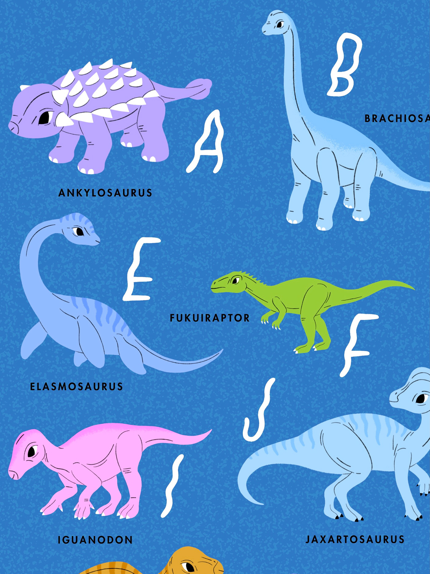 alphabet Dinosaur dinosaurs educational ILLUSTRATION  kids