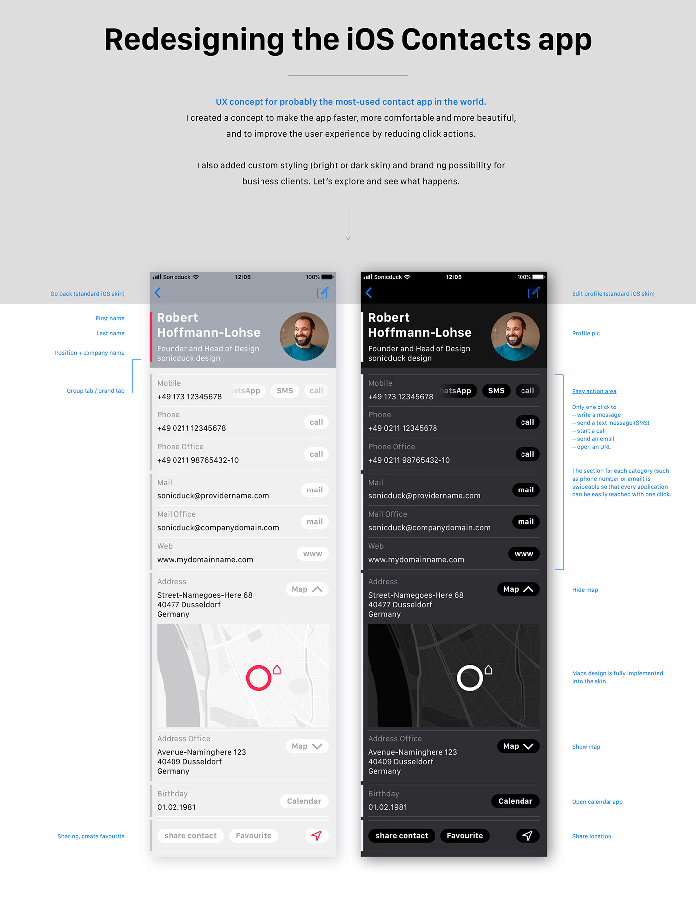 app Appdesign apple contact Interface iphone skin UI uidesign ux