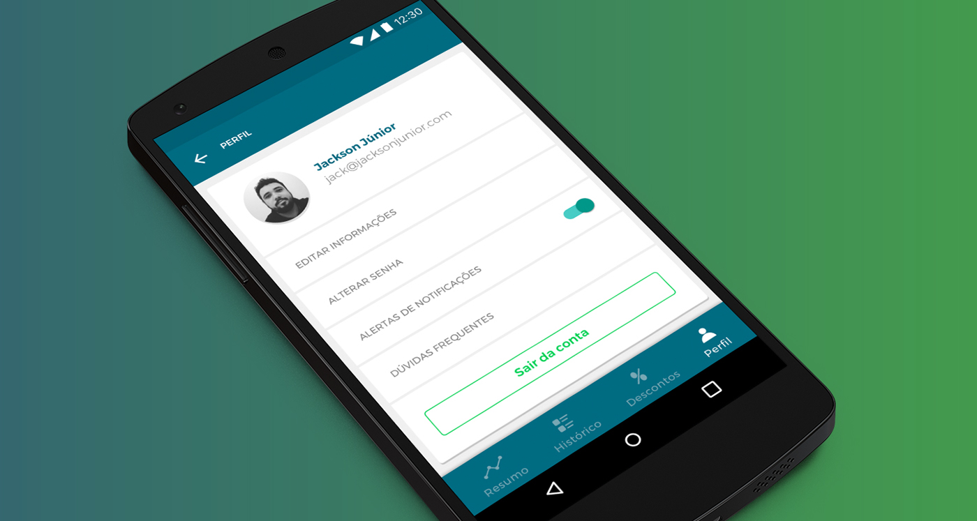 cryptocurrency WALLET app concept android material design