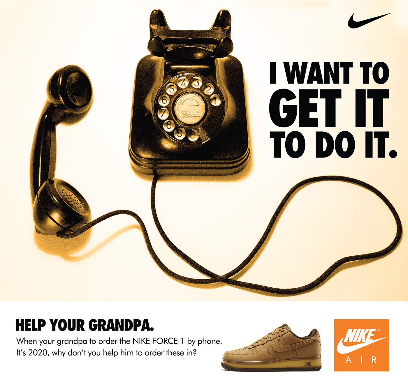 ad ideas billboard design durability Nike ad nike air Nike air force 1 poster ad design Unofficial Ad