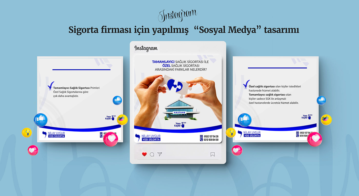 Sigorta Sigorta şirketi sosyal medya grafik tasarım Social media post Sigorta acentesi reklam sigortacılık