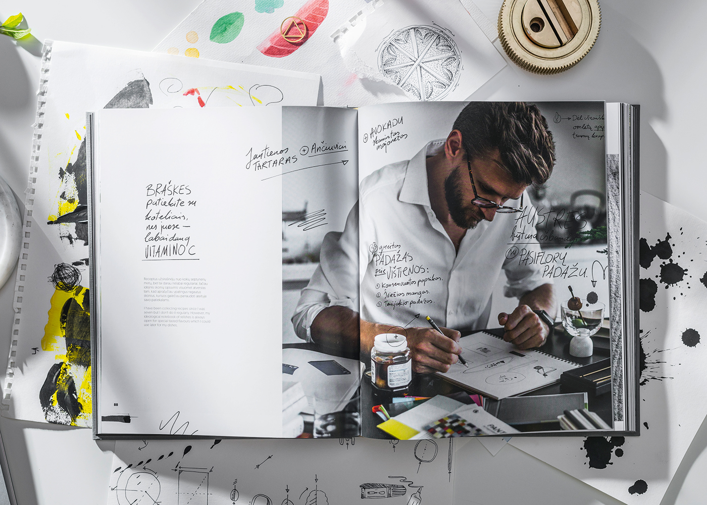 art direction  editorial design  book design Culinary handwriting ILLUSTRATION  graphic design 