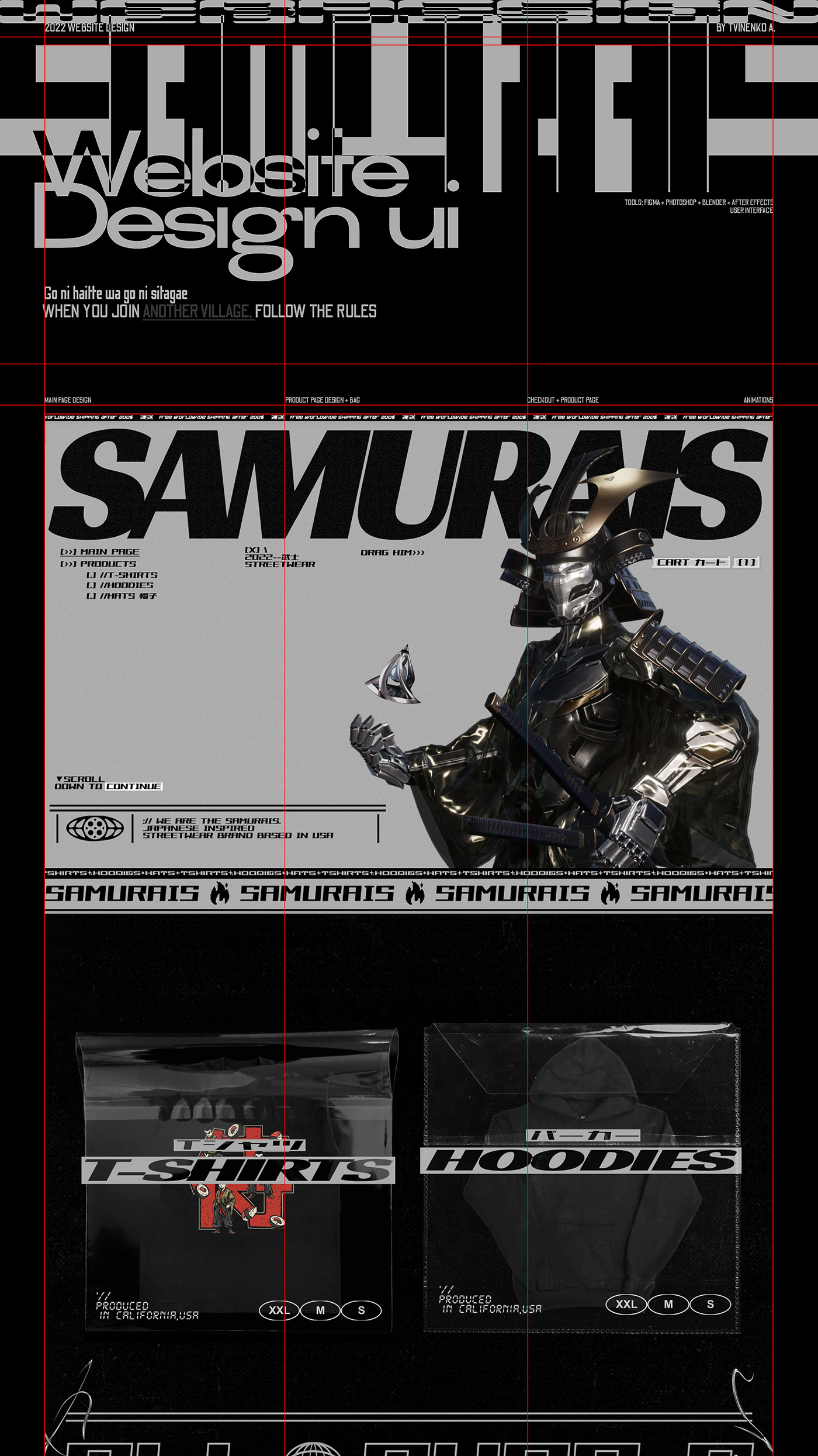 design Website readymag samurai UI Webdesign ux Web UI/UX ui design
