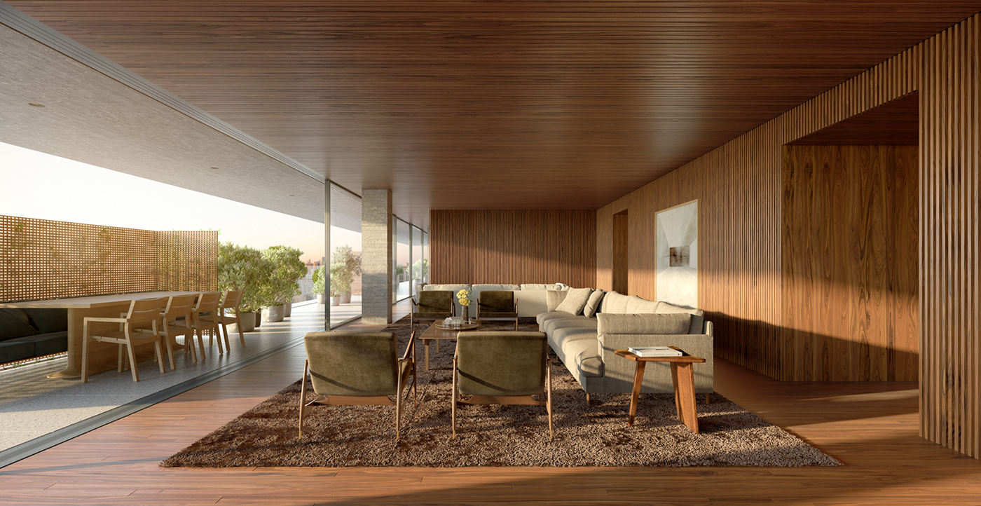 architecture Isay Weinfeld Brazilian Architecture blackhaus realistic rendering modernism marketing   high-quality renderings star architect CGI